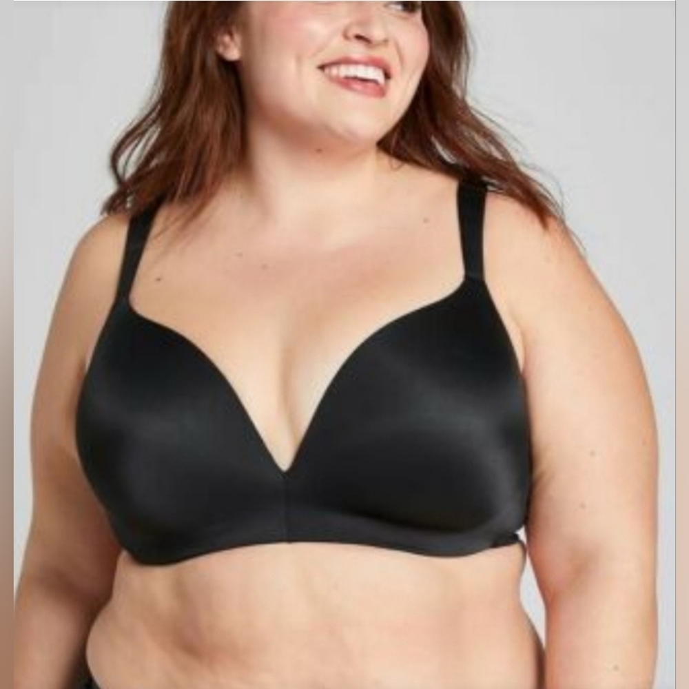 Cacique Simply Wire Free Full Coverage Floral Bra Size 46G